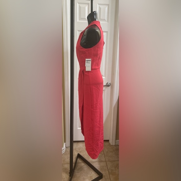 NWT Julia Jordan Knot Neck Tulip Hem Coral Dress SIZE 6 - Picture 7 of 14